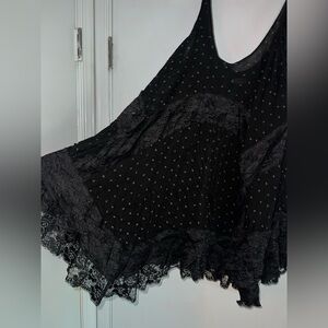 FREE PEOPLE - Black Lace Overlay Dress / slip
